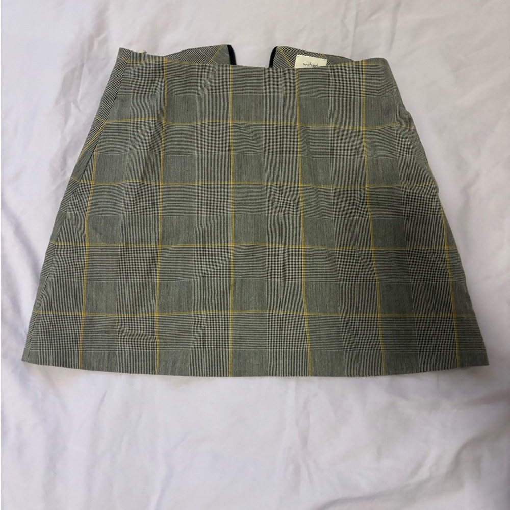 Wilfred Gray and Yellow Checkered Mini Skirt
